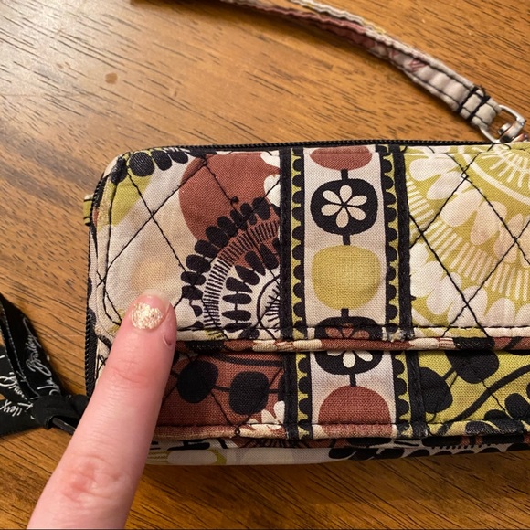 Vera Bradley Cocoa moss double zipper wallet - Picture 2 of 16